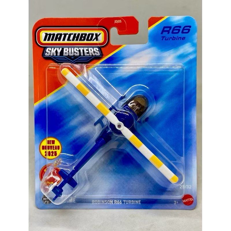 Matchbox Robinson R66 Matchbox ROBINSON R66 TURBINE Blue Sky Busters Copter Helicopter ...