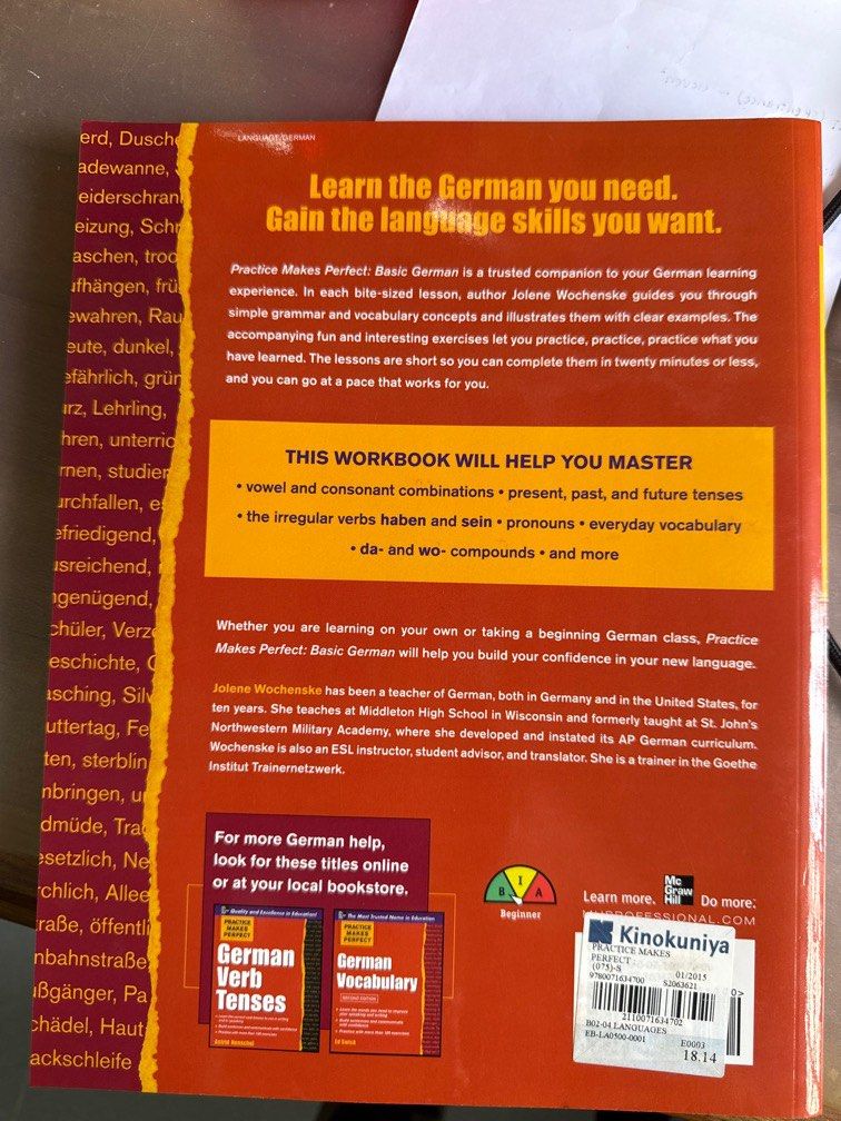 McGraw Hill - Basic German (Category: Textbooks) located in Singapore. Submitted by clarac6 (Listing ID 1349450150, Image 2). Description: .