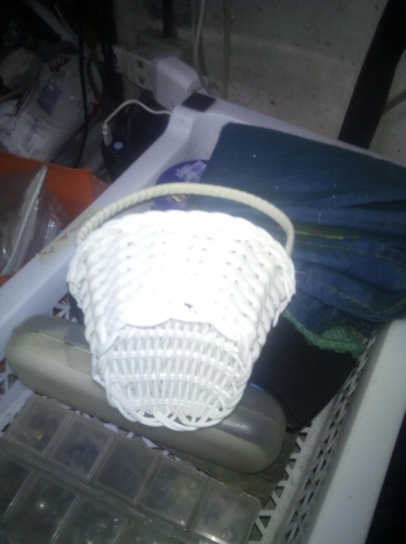Mini Basket (Category: Storage Boxes & Baskets) located in Quezon City. Submitted by akosiluna44 (Listing ID 1349533650, Image 3). Description: mini Basket made of plastic and wood #minibasket #crafts #toybasket.