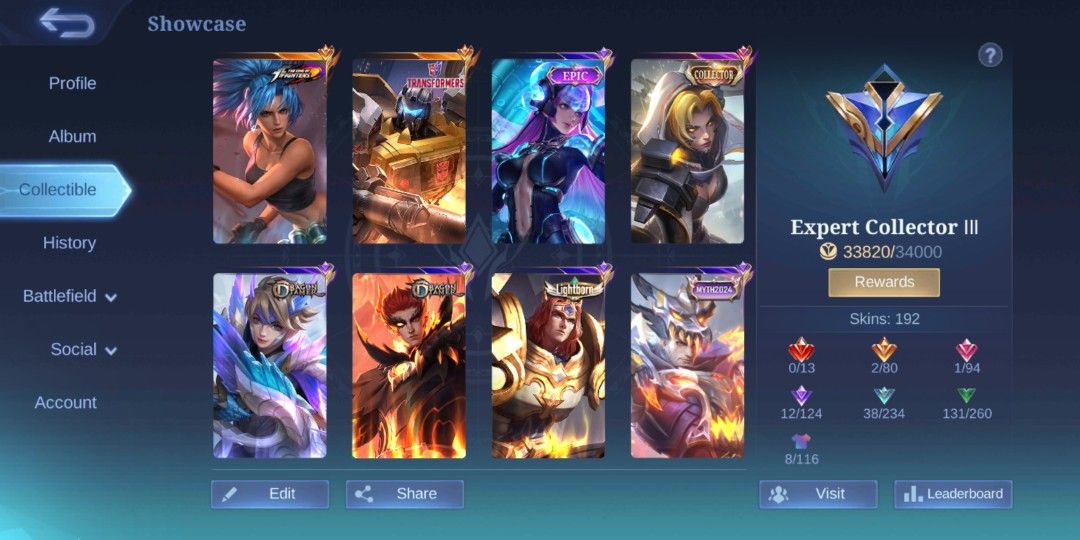 Mobile Legends Account (Category: Game Gift Cards & Accounts) located in Manila. Submitted by ilesruin69554 (Listing ID 1348697474, Image 2). Description: I am selling my personal MLBB account. - 268 Skins - Max emblem - Max hero RFS: need funds. Message me for additional info. Only available for meet up within Quezon City or Metro Manila. - Meet up only para mas safe and secure ang pag transfer ng account..