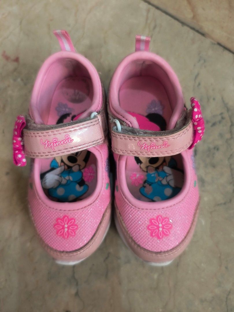 Shoes for 1 - 3 years old (take all) (Category: Babies & Kids Fashion) located in Quezon City. Submitted by Z_project2go (Listing ID 1349378228, Image 3). Description: Take all.. size 6 and 7. All bought in the US: 2 Minnie Mouse (1 with led light up?) 1 Carter's 1 from Ross shoes SF co buyer. payment first..