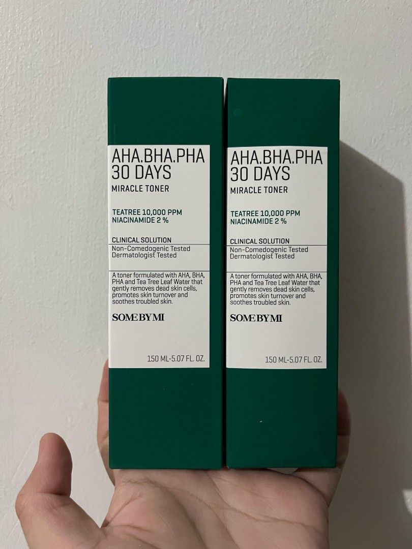 Some By Mi AHA-BHA-PHA 30 Days Miracle Toner (Category: Face Care) located in Manila. Submitted by hayluuu (Listing ID 1349529886, Image 1). Description: Selling brand new, never been used, Some By Mi AHA-BHA-PHA 30 Days 150ml for a cheaper price. RFS: Need funds MOP: Bank transfer (BDO/UB) or GCASH Original Price: 1,039.10/Bottle Selling Price: 700.00/Botlle Location: Cainta Rizal/Makati City Will give freebies for purchase of 2 items and above!