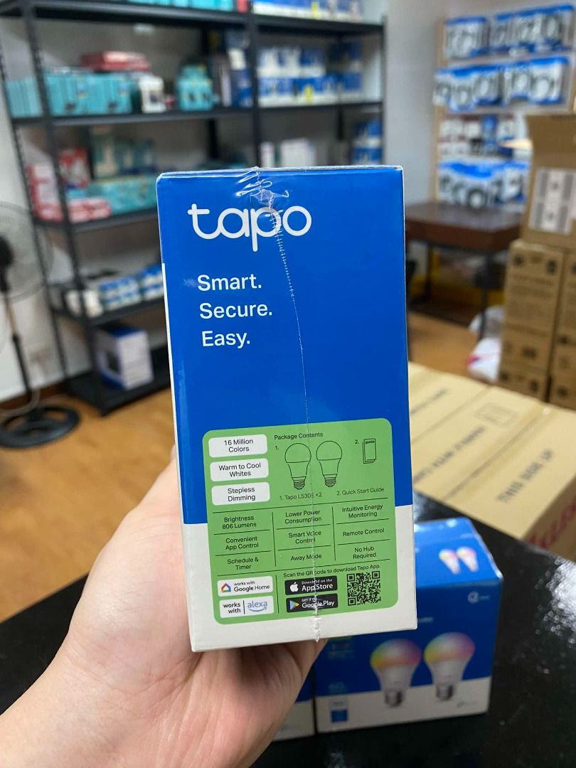 TP-Link Tapo L530E (2-pack) Multicolor Smart Wi-Fi Light Bulb (Category: Networking) located in Pasig City. Submitted by lyntoledo222-50488 (Listing ID 1349432284, Image 3). Description: BRAND-NEW AND ORIGINAL WE ACCEPT BULK/ORDER * 1YR WARRANTY 7DAYS REPLACEMENT * WE ACCEPT STORE WALK/IN OR BOOK VIA COURRIER LALAMOVE,GRAB,MOVE IT,JOYRIDE OPEN FOR NIGHT TIME DELIVERIES!! LOCATION: PASIG SHAW BLVD.