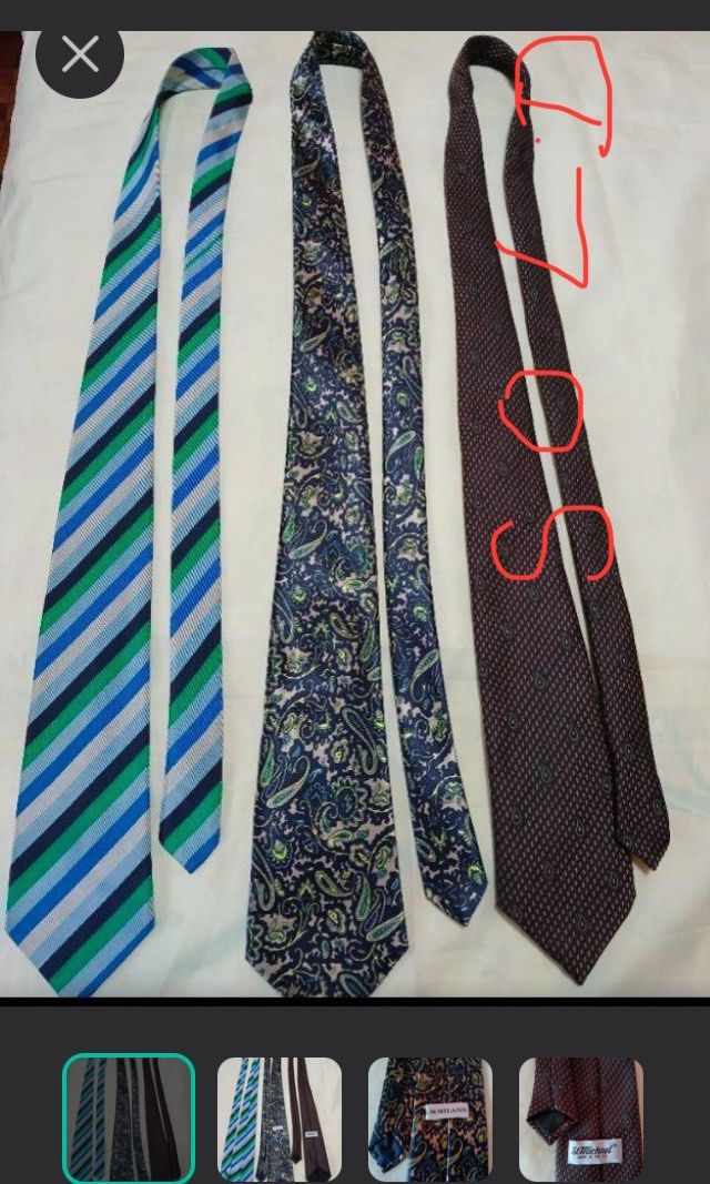Vintage assorted ties (Category: Ties) located in Manila. Submitted by declutter4el (Listing ID 1342765066, Image 1). Description: 200 each tie Bought in USA.