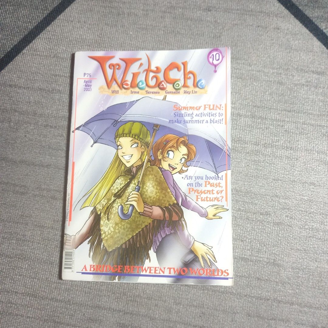 W.I.T.C.H. Issue # 10 WITCH Comics Comic Magazine (Category: Comics & Manga) located in Makati City. Submitted by thesupshop (Listing ID 1349534183, Image 1). Description: Issue #10 of the collection. Preloved; Good Condition; some has dusty page and rusting stapler binding, wear and tears. ❌ Issue #1 ❌ Issue #2 ❌ Issue #3 ❌ Issue #4 ❌️Issue #5 ❌️Issue #6 ❌️Issue #7 ❌️ Issue #8 ✅️ Issue #9 ✅️ Issue #10 Overall pictures may vary from the actual pr