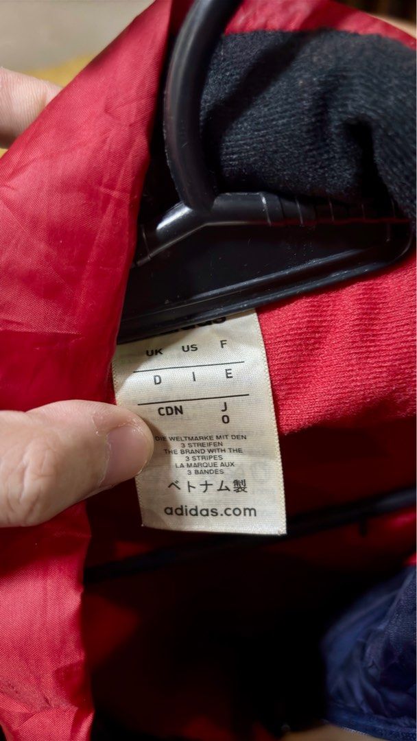Adidas Jacket (Category: Coats, Jackets and Outerwear) located in Quezon City. Submitted by statquo (Listing ID 1349667717, Image 3). Description: Large Prestine condition 400 Pesos Fairview, QC.