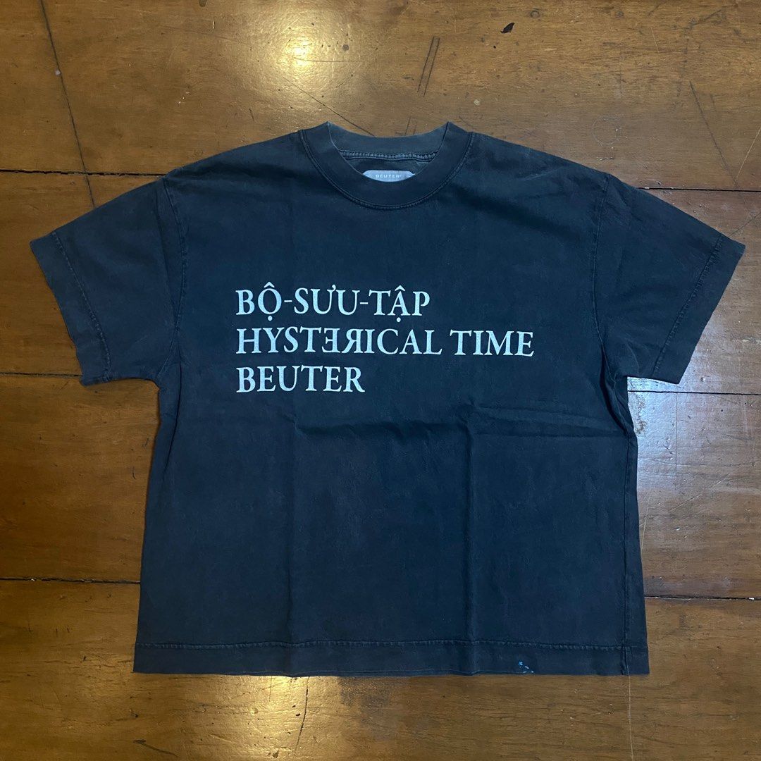 Beuter Vintage Style Tee (Category: Tshirts & Polo Shirts ) located in Quezon City. Submitted by 003___ (Listing ID 1349561538, Image 1). Description: Width: 24 in Length: 26.5 in Issue: Paint Stain .