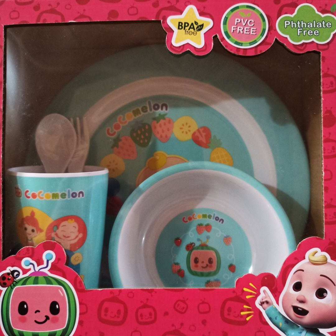 Cocomelon Starter Feeding Set (Category: Breastfeeding & Bottle Feeding) located in Caloocan City. Submitted by caramelann14 (Listing ID 1349601906, Image 3). Description: buyer to shoulder shipping fee.