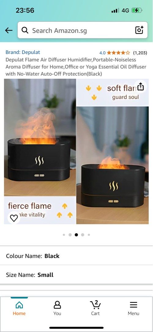 Diffuser (Category: Home Fragrance) located in Singapore. Submitted by brandonwangg (Listing ID 1349563609, Image 3). Description: Received as a gift but underutilised. - gives off fire effect .