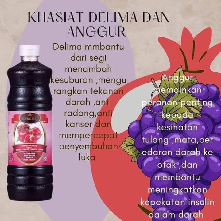Drinks (Category: Other Food & Drinks) located in Singapore. Submitted by minikidslove (Listing ID 1349682014, Image 3). Description: *JUS KORDIAL VERGOLD AMWAY🥰🥰* Jus terlajak sedap, Tak perlu TAMBAH GULA, tanpa bahan pengawet👍👍👍 🌹 Manis pati buah 🌹 Tiada tambahan air gula @ sirap 🌹 Tiada pengawet makanan terlarang 🌹 Tekstur lebih lembut 🌹Tidak melekit jika terdedah 🌹Tidak dihurung semut 🌹 Sesuai untuk pesakit kencing manis 🌹Origina