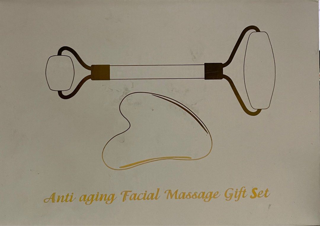 jade roller and guasha set (Category: Face Care) located in Manila. Submitted by lexandjace (Listing ID 1349640393, Image 2). Description: jade roller and guasha set (pink) - unused, with box .