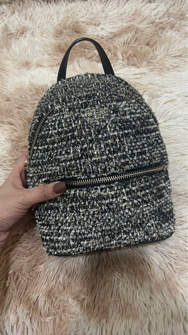 Kate Spade Natalia Tweed Mini Convertible Backpack (Category: Luxury Bags & Wallets) located in Pagsanjan. Submitted by reliza.leron1 (Listing ID 1349675564, Image 3). Description: As good as new! Meer up or Delivery c/o buyer.