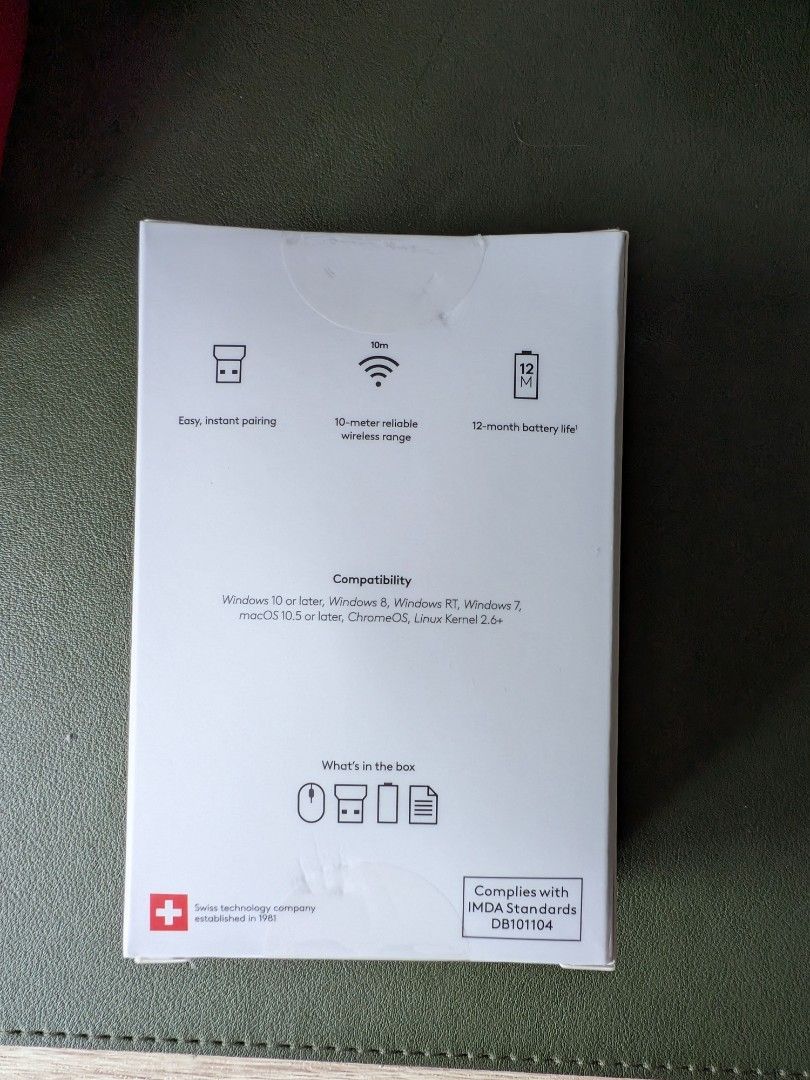 Logitech Wireless Mouse (Category: Mouse & Mousepads) located in Singapore. Submitted by dorkie111 (Listing ID 1349643701, Image 3). Description: Bought extra, end up did not use. Brand new. Self collect at Tanah Merah mrt.