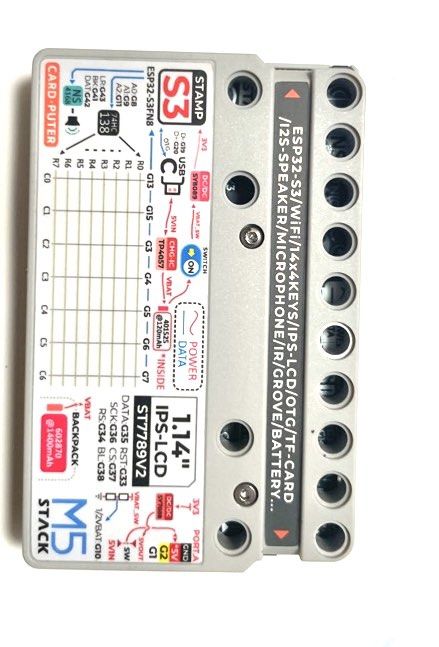 M5Stack Cardputer (Category: Other Gadgets) located in Singapore. Submitted by neilpattan77412 (Listing ID 1349581178, Image 2). Description: From 2024 .Dm me if you wish to change the OS right now it is on stock.can run doom ,play music and infiltrate,wardriving.Battery last like 10h Fully functional..