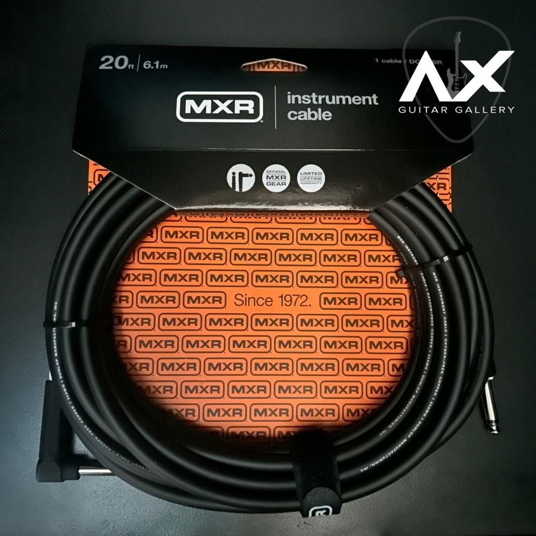 MXR DCIS20R Standard Straight to Right Angle Instrument Cable (Category: Musical Instruments) located in Binmaley. Submitted by axguitargallery (Listing ID 1349644664, Image 1). Description: MXR instrument cables are designed by musicians for musicians with tone and durability in mind. These cables are designed to translate the right tonal harmonics from pickups that enable both guitars and basses to sound big and rich, whether acoustic or electr