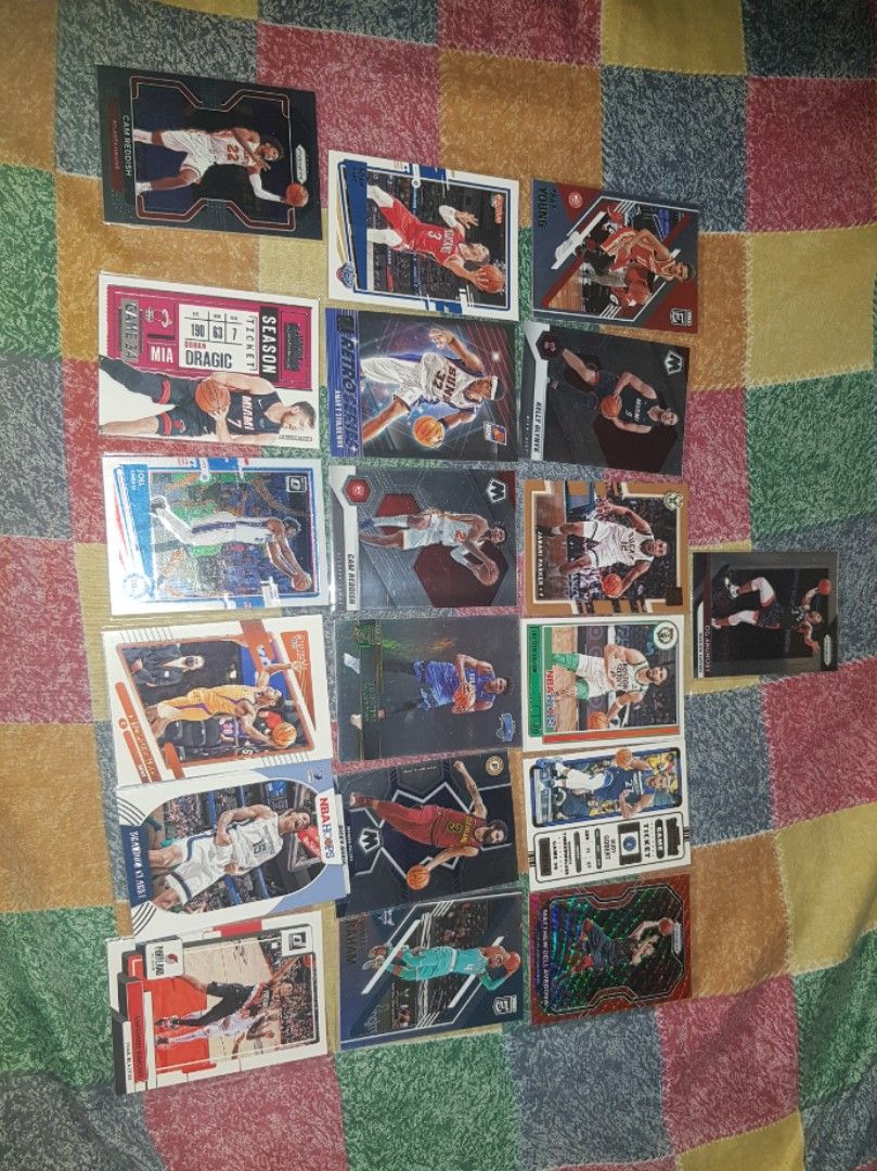 NBA Cards LOT (Category: Raw Singles) located in Manila. Submitted by declutterwithalex (Listing ID 1349739536, Image 2). Description: - 19 Pcs Random NBA cards - Decluttering - Slightly Negotiable - Shipping should be shoulder by the buyer (lalamove, Jnt, Grab, and angkas) -Loc: Manila.