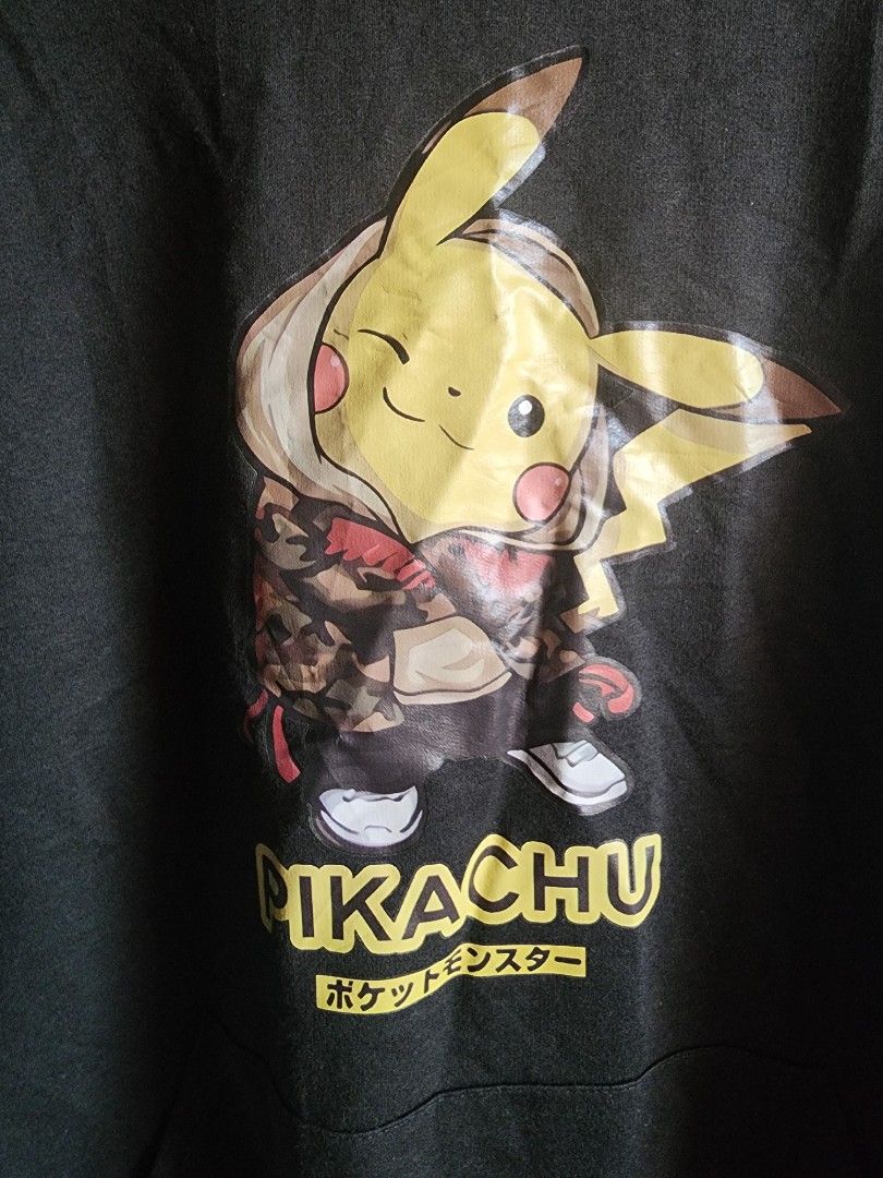 Pokemon Pikachu Print Jacket (Category: Coats, Jackets and Outerwear) located in Meycauayan. Submitted by MP_Shop (Listing ID 1349651918, Image 2). Description: Pikachu Hoodie Jacket Size: 21w x 25l no issue 100 plus sf Loc: Meycauayan Bulacan Shipping: J&T Mop: GCASH.