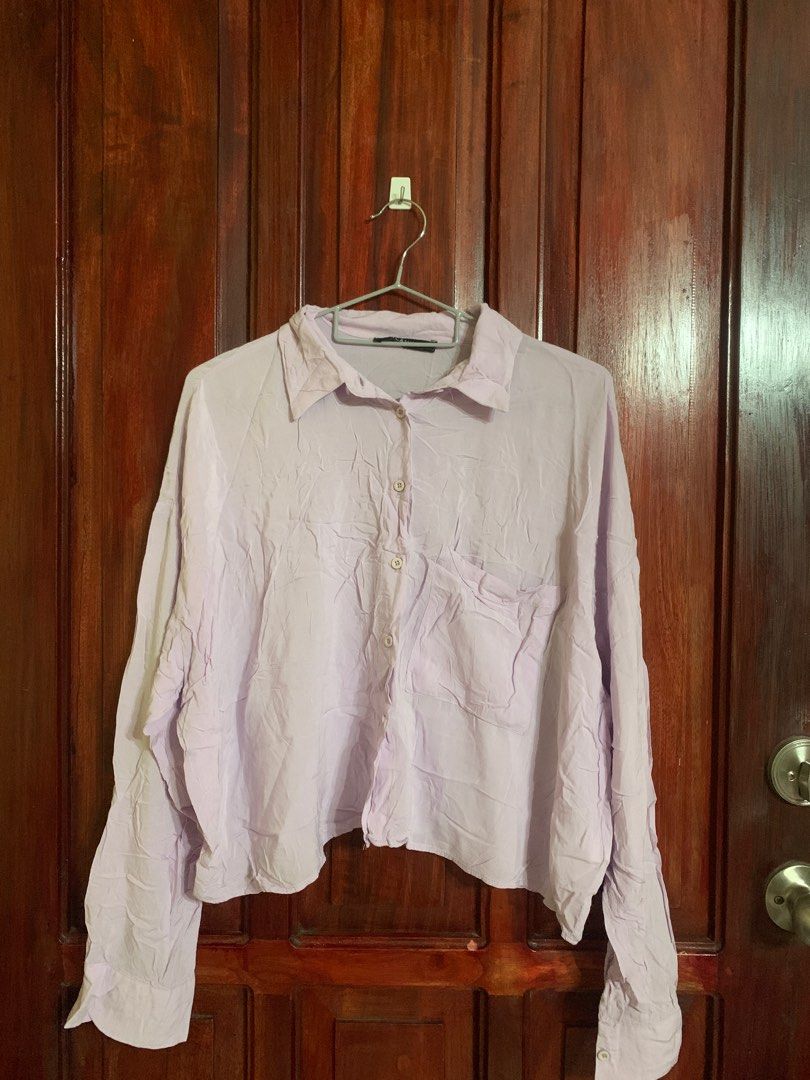 Purple Longsleeves Polo (Category: Longsleeves) located in Batac City. Submitted by dycluttersthings (Listing ID 1349698152, Image 1). Description: Size: XL-XXL see through good for cover up please manage your expectations your size, your responsibility MOD: JNT MOP: GCASH (payment first) buyer shall shoulder the sf.