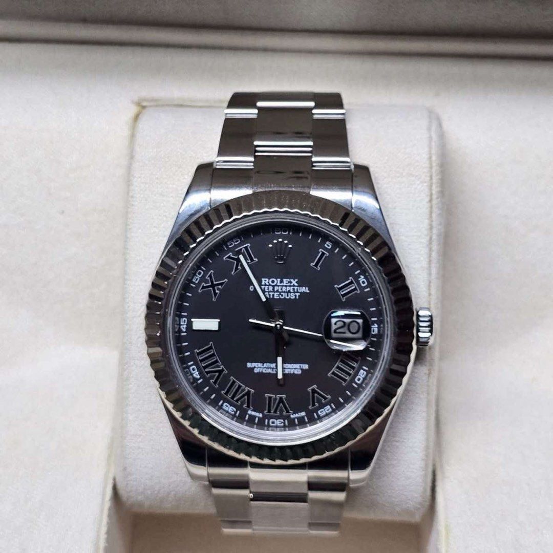 Rolex Datejust 41 Mens Watch Ref no.116334 (Category: Luxury Watches) located in Quezon City. Submitted by luxurystationph.com (Listing ID 1349569385, Image 1). Description: Datejust 41 Mens Watch Ref no.116334 2016 and up Stainless steel WG fluted Bezel Roman gray dial With box only no papers DISCLAIMER: LUXURY STATION PH is not associated or affiliated with any of the brands featured. All copy rights remain sole property of the brand holders. .