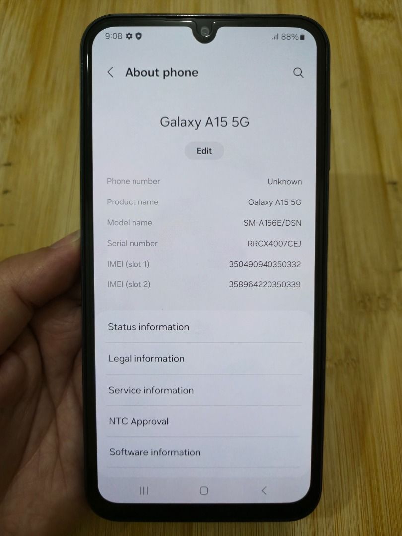 Samsung Galaxy A15 5G (Category: Samsung) located in Manila. Submitted by iamdezmae (Listing ID 1349561756, Image 3). Description: For Sale : Samsung Galaxy A15 5G Color: Blue Black Storage: 4G|128GB RFS: Extra phone (Globe users only) Inclusions: Box, pin, charger, phone case.