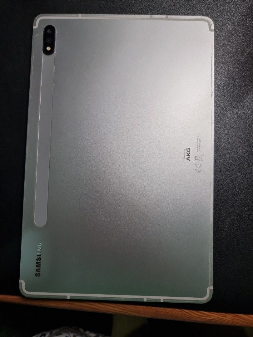 Samsung Tab S7 (Category: Android) located in Manila. Submitted by archie.v (Listing ID 1349713043, Image 1). Description: selling as is defective, for parts. not turning on. I already opened, i am not a pro so failed repair. Already opened, replaced LCD before. power button not working. might be board issue. Body is still good, battery was working fine. T870 wifi 6gb ram 128. Selling with the original box, no spen, no charger..