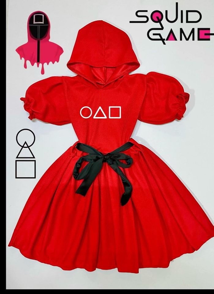 SQUID GAME RED LIGHT DRESS (Category: Babies & Kids Fashion) located in Binangonan. Submitted by ziababyweasatbp (Listing ID 1349554916, Image 2). Description: SQUID GAME RED LIGHT DRESS SEASON 3 COSTUME IS BACK❤️ HINDI TINIPID SA TELA❤️ 📢AVAILABLE IN TWO SIZE MEDIUM 4-7 YR OLD LARGE 7-10 YR OLD PHP280.