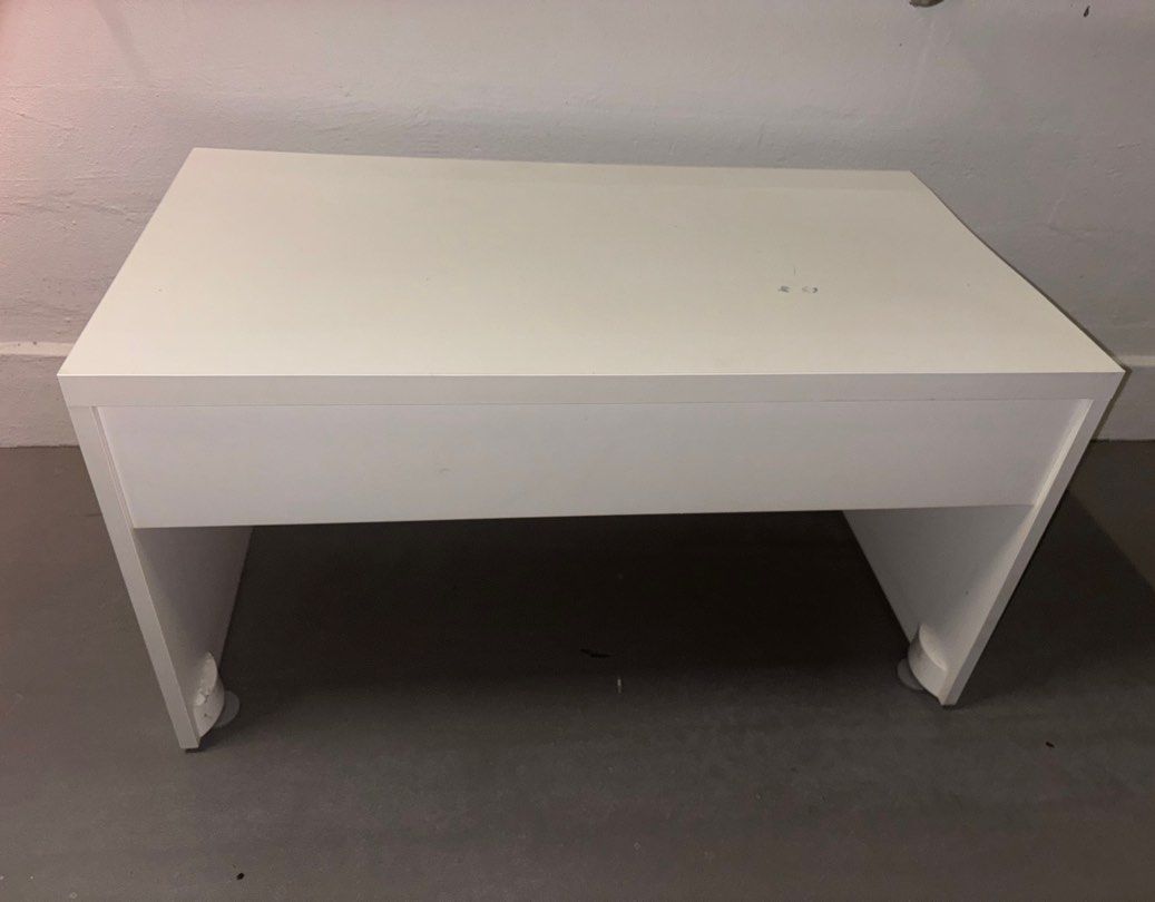 Table (Category: Tables & Sets) located in Singapore. Submitted by dziab (Listing ID 1349696778, Image 3). Description: White study table Condition 8/10 Arrange own transportation.