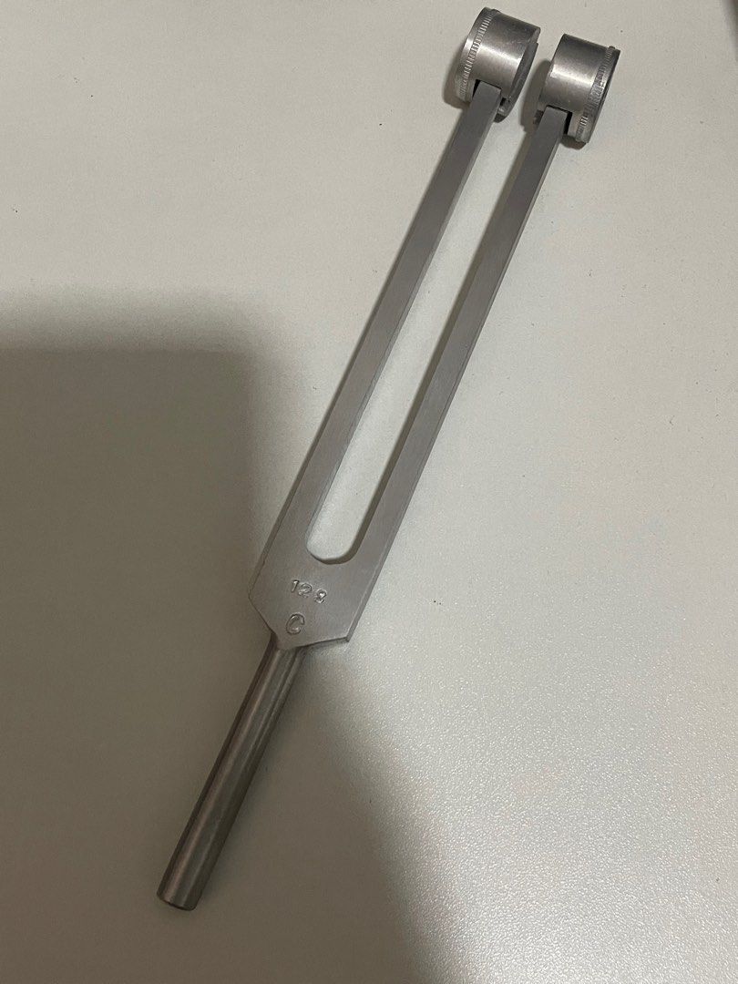 tuning fork (128hZ) w bell (Category: Medical Supplies & Tools) located in Manila. Submitted by lexandjace (Listing ID 1349639338, Image 1). Description: tuning fork with bell (128) - bought for fb marketplace - unused rfs: no longer need it for school.