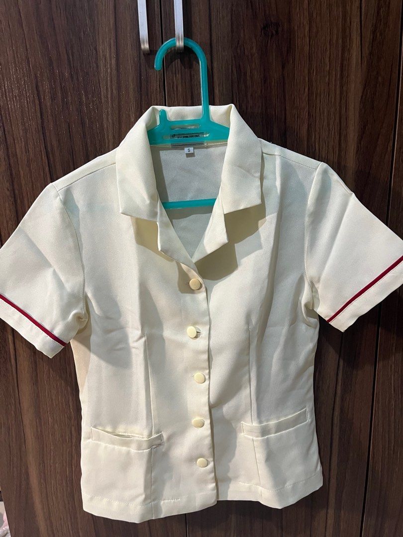 UST-AMV Type A uniform (Category: Blouses) located in Quezon City. Submitted by checkereddd (Listing ID 1349690838, Image 1). Description: Used for two semesters only 2 pcs Blouse 1 pc Skirt 1 pc Pants Set: 1 blouse and 1 skirt = 350 1 blouse and 1 pants = 420 All are sized small Location: QC.