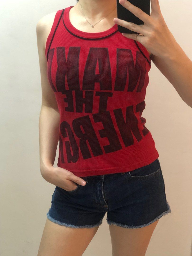 Y2k Red Tee top (Category: Blouses) located in Marikina City. Submitted by haponezza (Listing ID 1349648109, Image 3). Description: .