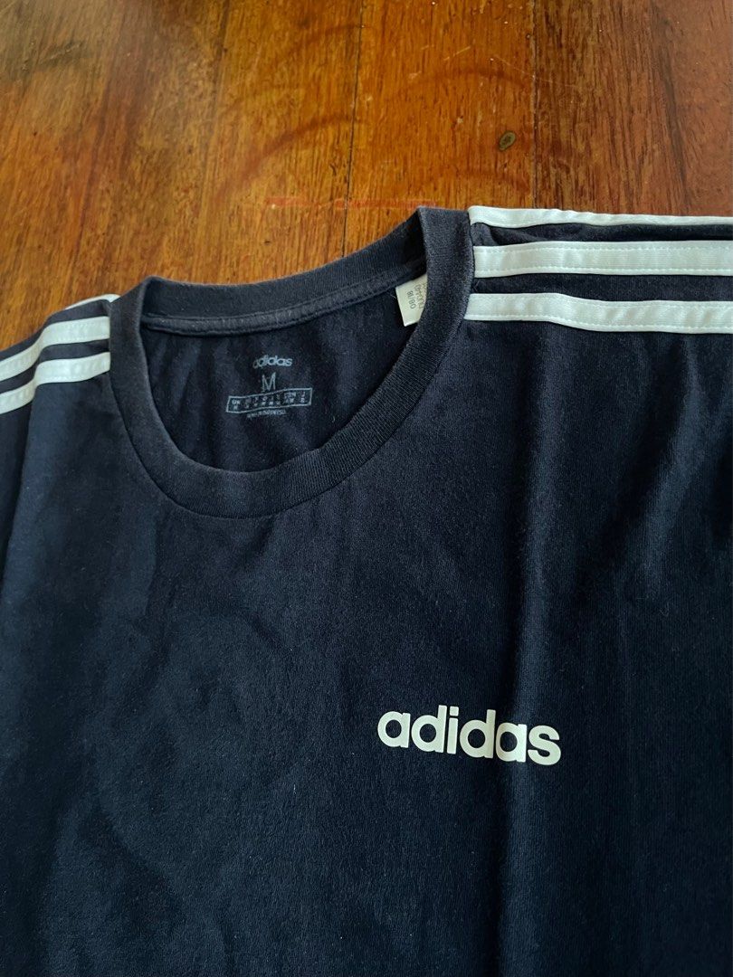 Adidas 3 stripe shirt (Category: Tshirts & Polo Shirts ) located in Paranaque City. Submitted by keithsj22 (Listing ID 1349813703, Image 2). Description: Adidas 3-stripe shirt (Navy) Size: Medium Dimensions: 20x27 inches Used but in very good condition still.