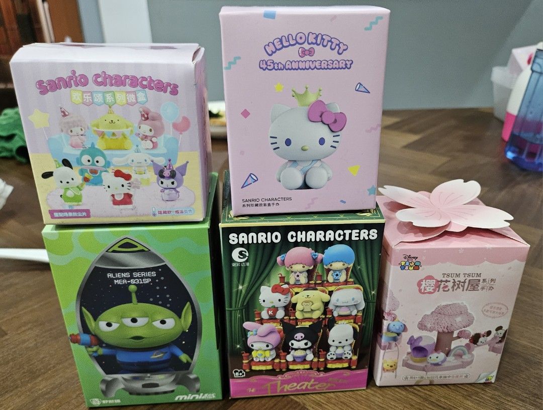 Assorted Blind Boxes (Category: Designer & Blind Box Toys) located in Singapore. Submitted by cheyennetoren (Listing ID 1349858023, Image 1). Description: Unopened Assorted Blind Boxes $10 each. Take all for $45..
