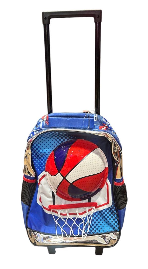 Basketball trolley backpack for boys (Category: Backpacks) located in Paranaque City. Submitted by kaelstoypalace (Listing ID 1349898780, Image 1). Description: Suitable for Kindergarten up to Grade 1.