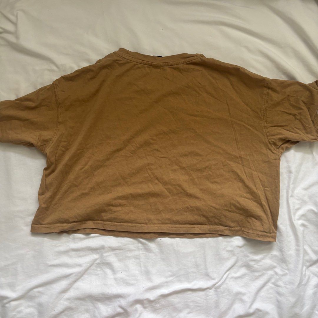 Brown Crop Top (Category: Shirts) located in Quezon City. Submitted by goodstuffph (Listing ID 1349783195, Image 2). Description: • good condition • 100% cotton • ₱248 original price in Shein.