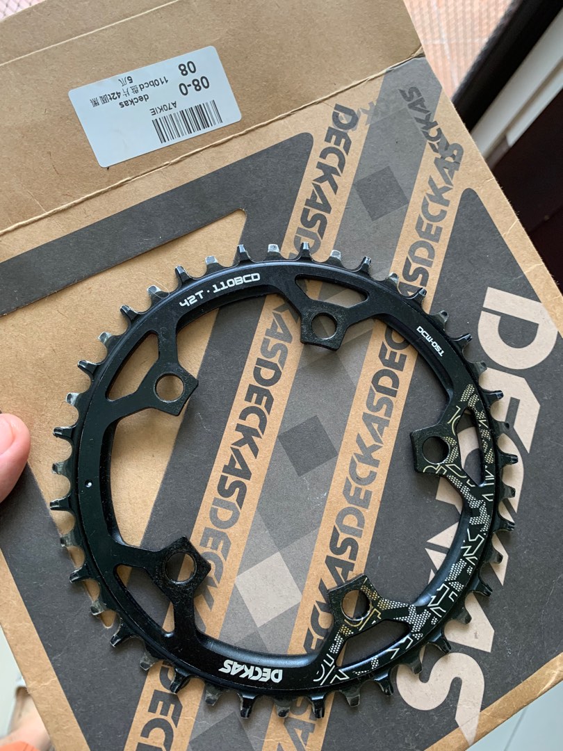 Deckas chain ring 42t 110 BCD 5 bolt narrow wide road bike gravel bile ...