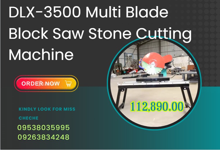DLX-3500 Multi Blade Block Saw Stone Cutting Machine, Commercial ...