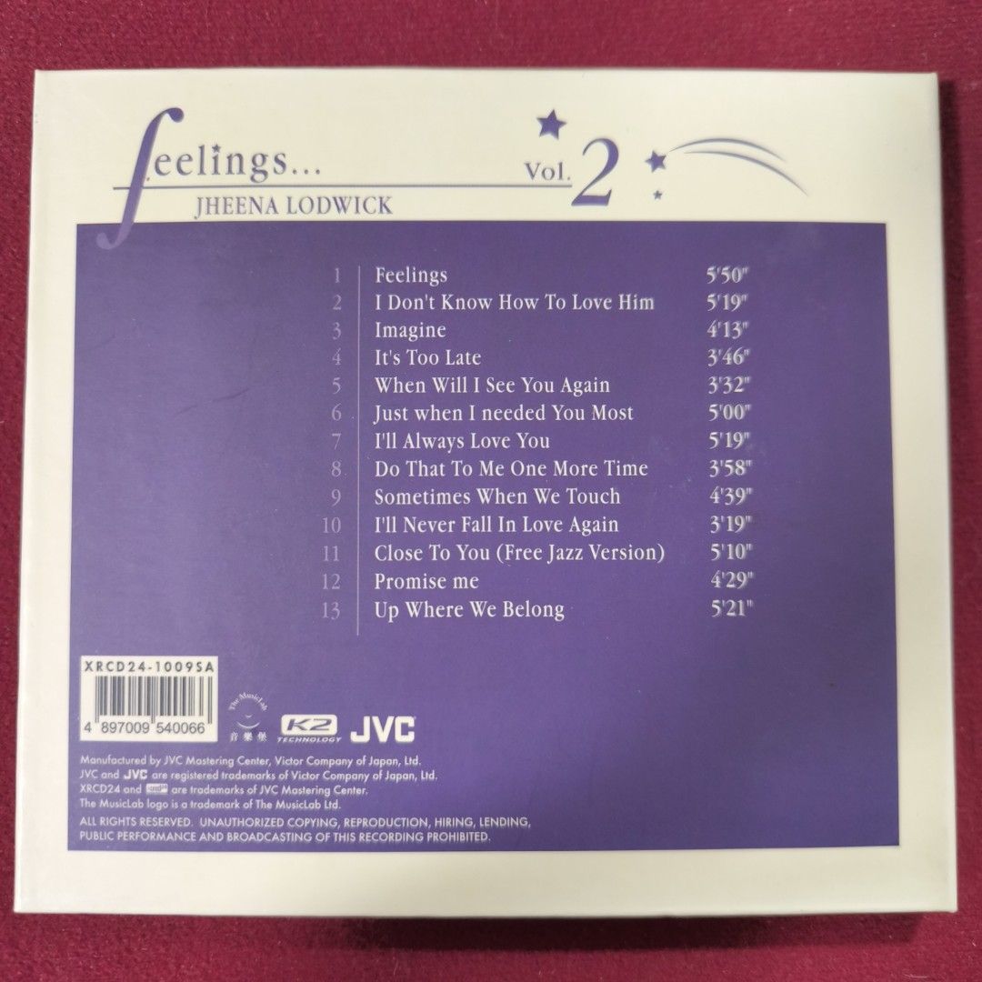 (XRCD24) Jheena Lodwick 『Feelings Vol.2』 Jheena Lodwick – Feelings Vol. 2 – CD (XRCD, Album, Stereo