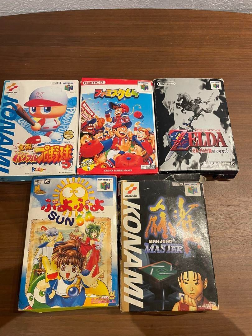KONAMI Mahjong Master Nintendo 64 (Category: Nintendo) located in Manila. Submitted by japan_treasure (Listing ID 1349855933, Image 1). Description: Nintendo 64 Set of 5 Please check the contents and accessories in the photos. There are scratches on the outer box. Thank you for visiting..
