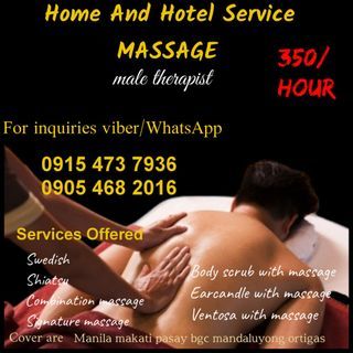 Male Therapist Hotel home service massage makati