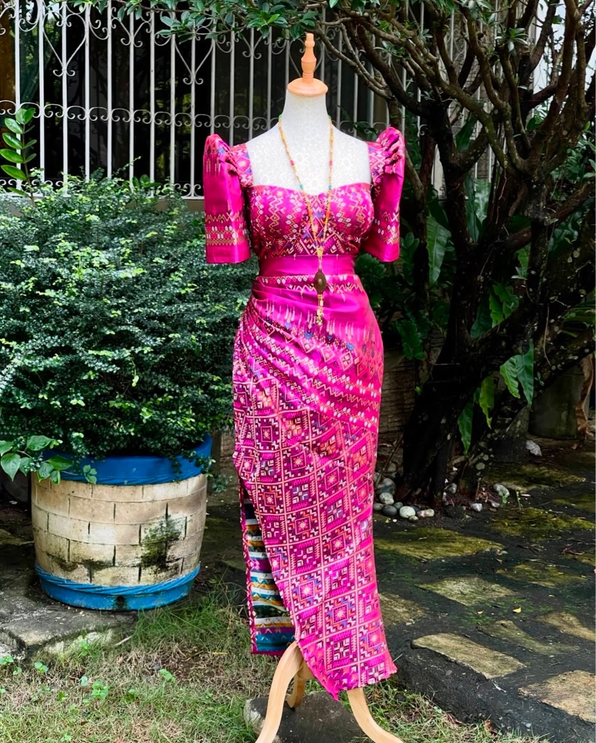 pink filipiniana dress Filipiniana serpentina dress (Sequins, Peach color), for weddings & formal events