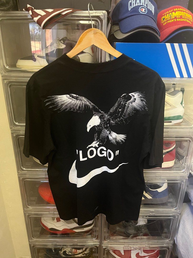Nike x OW Mon Amour Tee (Category: Tshirts & Polo Shirts ) located in Calamba. Submitted by migsdeclutter (Listing ID 1349895131, Image 2). Description: Nike x Off White Mon Amour Cut tags lang 23 x 27 dimes boxy 750 lang nego sa sure buyer.