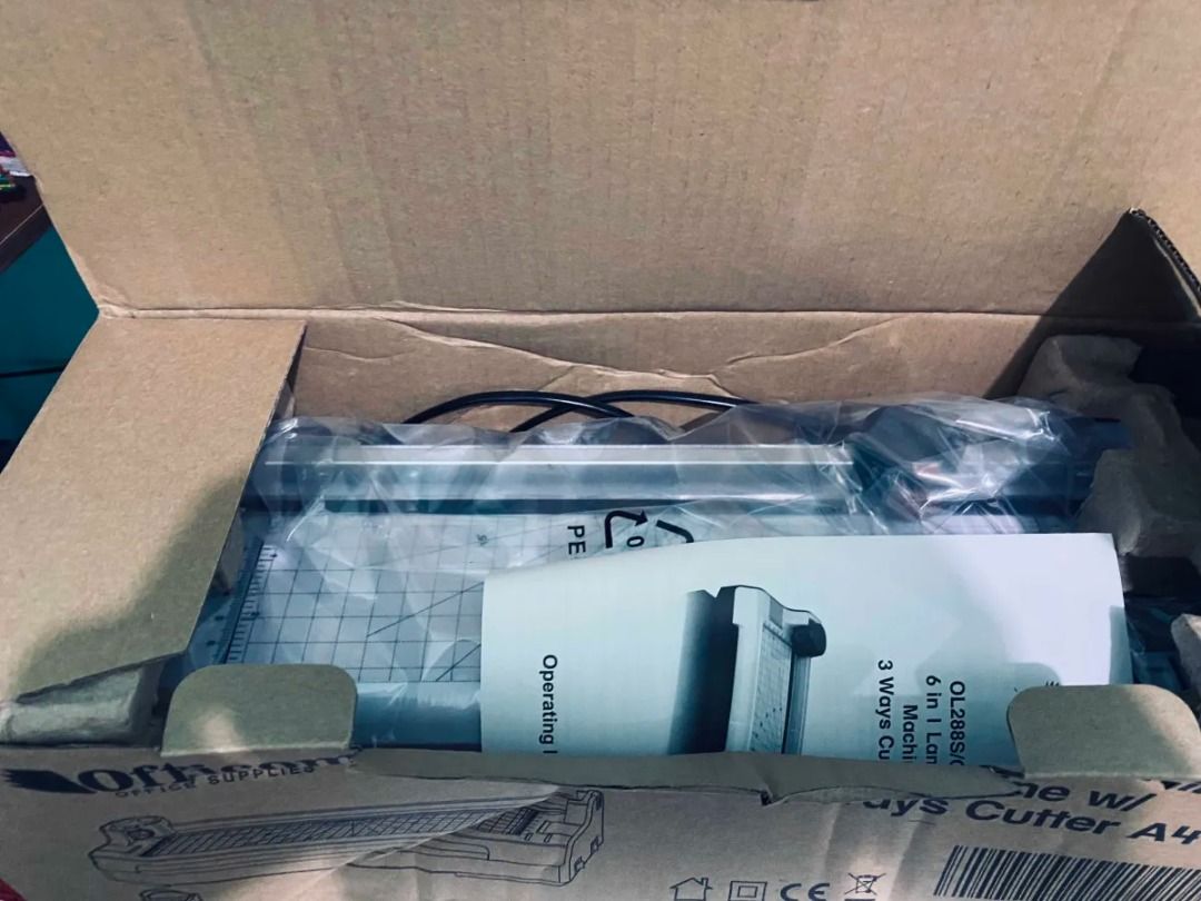 Officom 6in1 Laminator Machine A3/A4 Hot & Cold 3 Way Rotary Trimmer ...