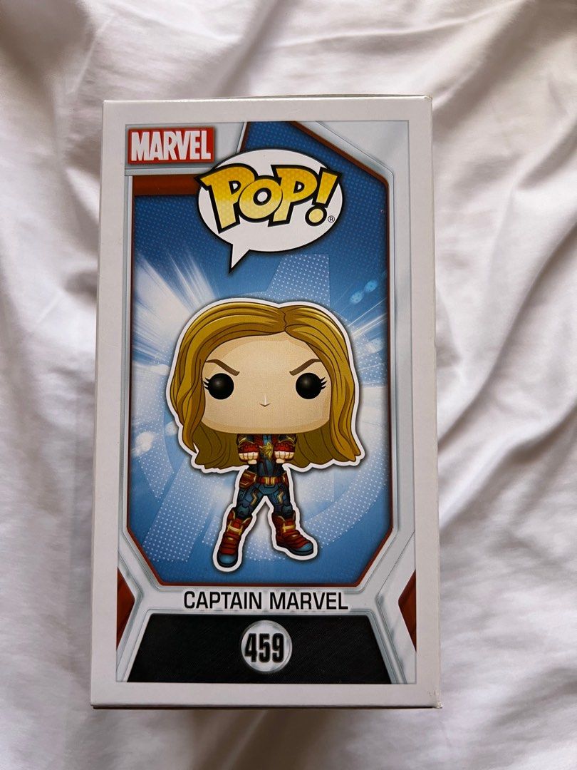 Original Funko POP! Avengers Captain Marvel (Category: Designer & Blind Box Toys) located in Manila. Submitted by she.curate (Listing ID 1349771045, Image 3). Description: - Never been opened - Good as brand new - No flaws or scratches - Open for negotation - MOP: GCASH/BDO only .