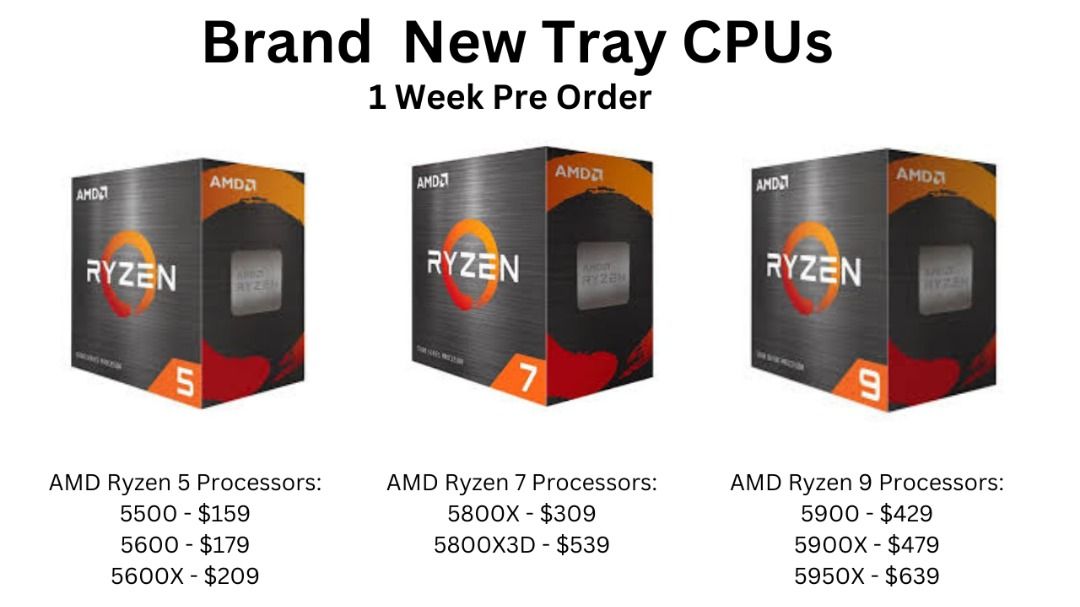 5900x Ryzen 5800x Or 5600x 5950x Ryzen 5800x Or Ryzen 5900x (Tray
