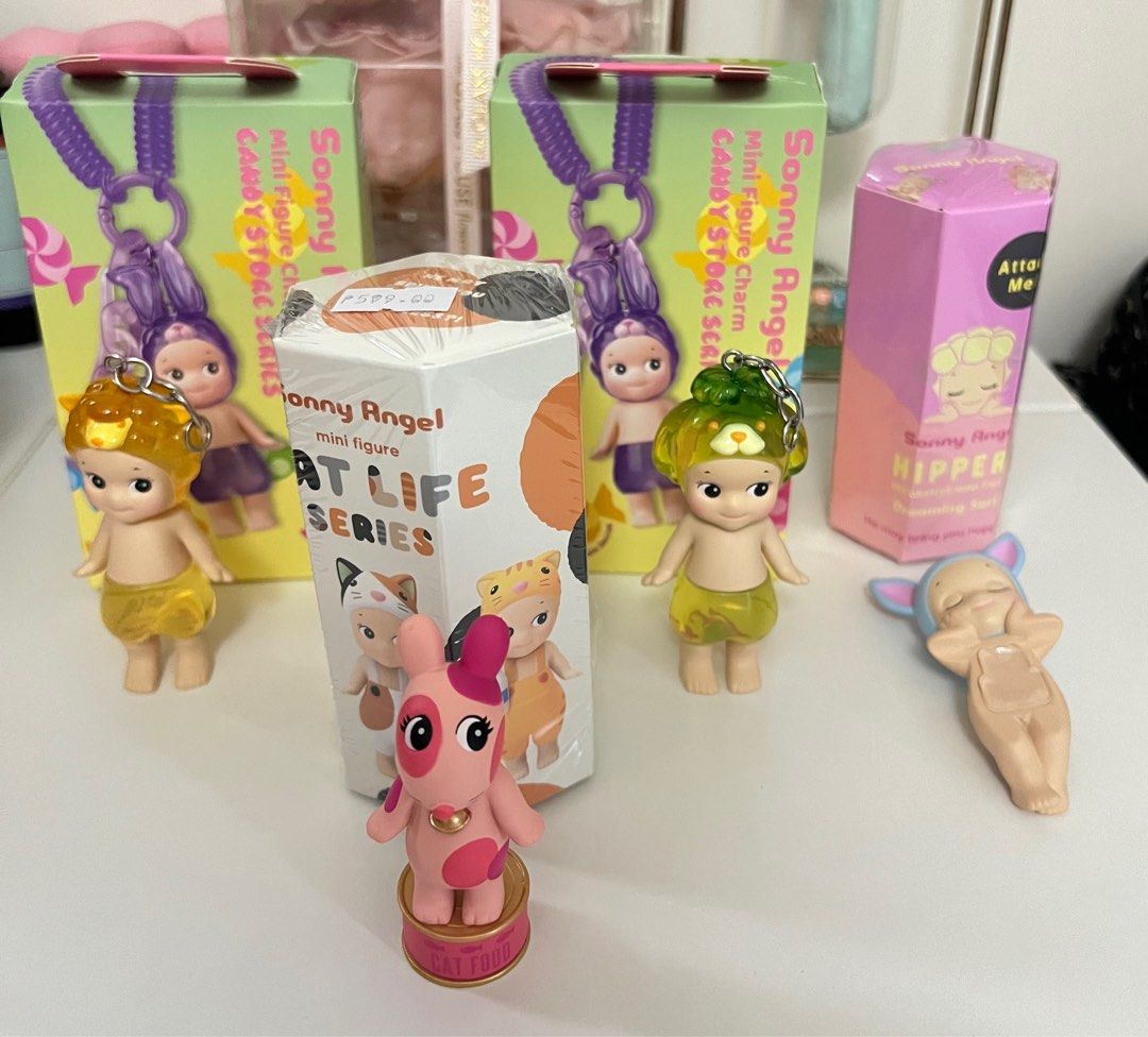 Sonny Angel Candy Store (Category: Designer & Blind Box Toys) located in Manila. Submitted by stmofu_goods (Listing ID 1349834717, Image 1). Description: WTS/WTT/LFB Sonny Angels Super Secret Cat Life Series Robby -Trade to EM Cat or Bossa Nova Dreaming Hipper -Fawn 750 or trade to lion/giraffe Candy Store Series (SRP) -Lime Dog 750 -Orange Sheep 750 Fresh pulls today! BNWF! Loc: Ortigas MOD: SDD or trade @ Podium/Megamall MOP: Gcash/Bdo .