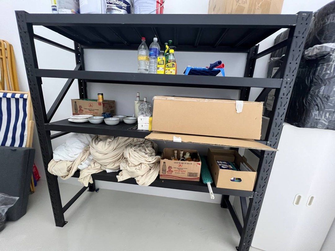 Storage Rack (Category: Shelves, Cabinets & Racks) located in Singapore. Submitted by jaytayjay (Listing ID 1349865006, Image 1). Description: Measurements: 2m tall, 2 m wide, 62cm depth MOVING OUT SALE! Please collect by 30th JAN 2025 Self-Collection Address: 37 Lorong 23 Geylang, #02-05, Singapore 388371 (An appointment is REQUIRED prior to your visit). Delivery services are not available. You may arrange for a courier to pick up on your behalf