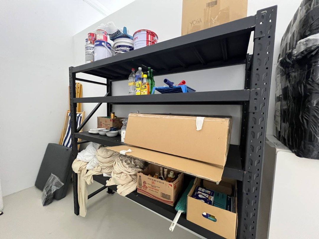 Storage Rack (Category: Shelves, Cabinets & Racks) located in Singapore. Submitted by jaytayjay (Listing ID 1349865006, Image 3). Description: Measurements: 2m tall, 2 m wide, 62cm depth MOVING OUT SALE! Please collect by 30th JAN 2025 Self-Collection Address: 37 Lorong 23 Geylang, #02-05, Singapore 388371 (An appointment is REQUIRED prior to your visit). Delivery services are not available. You may arrange for a courier to pick up on your behalf