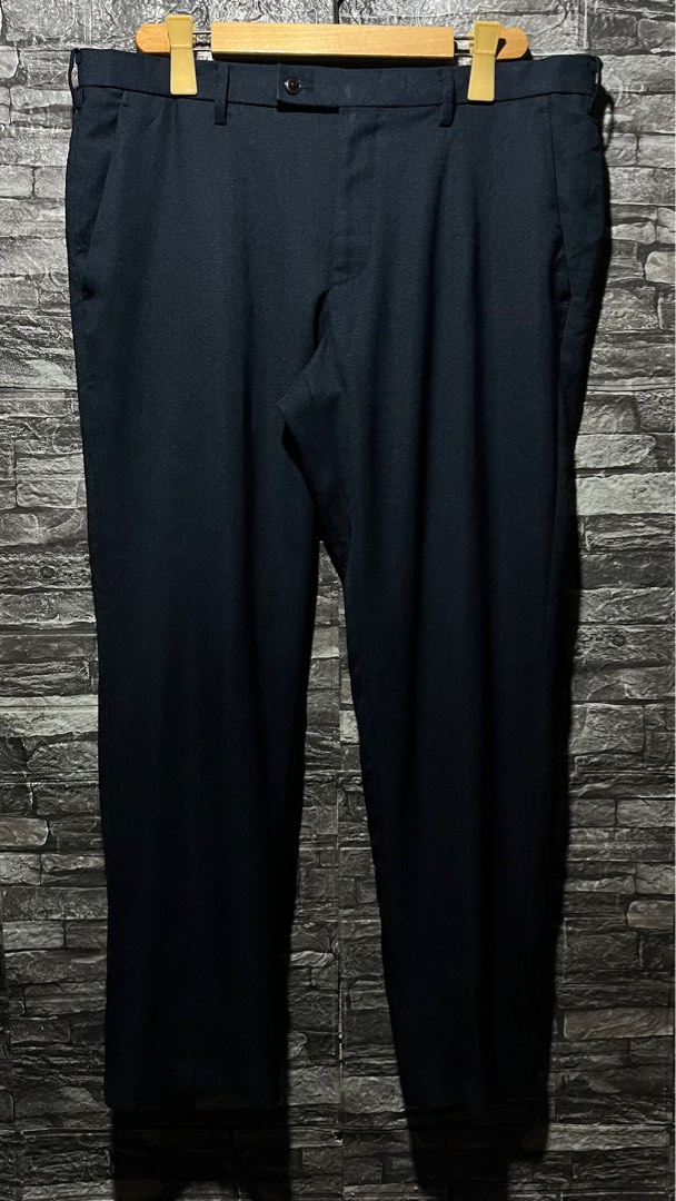 Uniqlo Kando Pants Ultra Light - Navy, Men's Fashion, Bottoms, Trousers ...