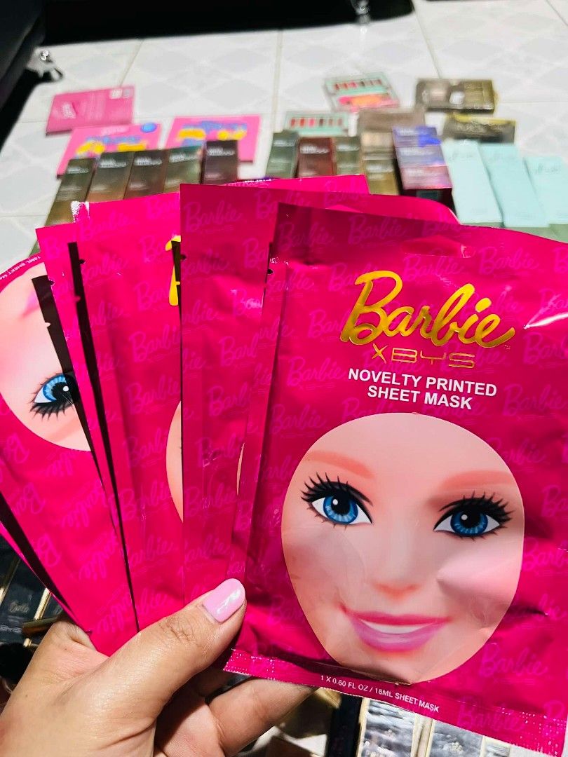 AUTHENTIC Barbie × Bys Novalty Facemask Bundle 5 pcs sheets (Category: Face Care) located in Manila. Submitted by outerwearsmanila (Listing ID 1350064041, Image 1). Description: BRAND New bys brand Barbie Collaboration Face mask set 5 pcs. original price 249.00 ech sale now for only 199.00@5 pcs.