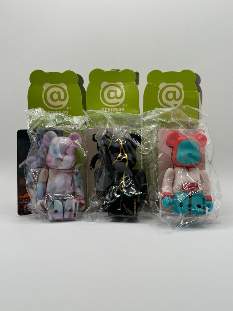 Bearbrick Series 49 (Category: Designer & Blind Box Toys) located in Manila. Submitted by jeromeabra (Listing ID 1349969610, Image 1). Description: Bearbrick Series 49 Blind Boxes (Opened) Jellybean (1 pc available) - 400 Pattern (Black Gold) (3 pcs available) - 400 Beetlejuice (2 pcs available) - 450 The Electric State - 400 Skater John (1 pc available) - 400 Felyne Monster Hunter (1 pc available) - 450 BraveBangBravern (2 pcs available) -450 Ba